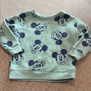 Kids' Mickey Mouse Sweatshirt - Green & Navy